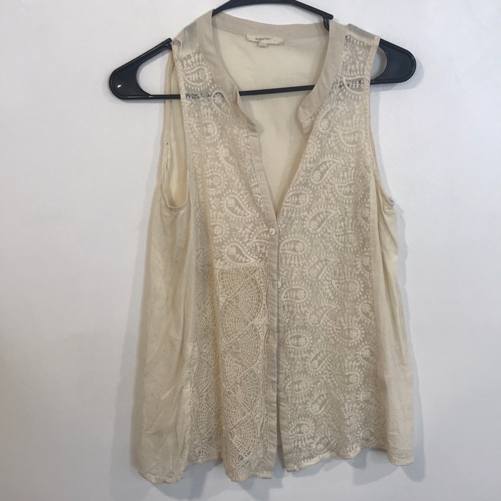 Off white sheer tank